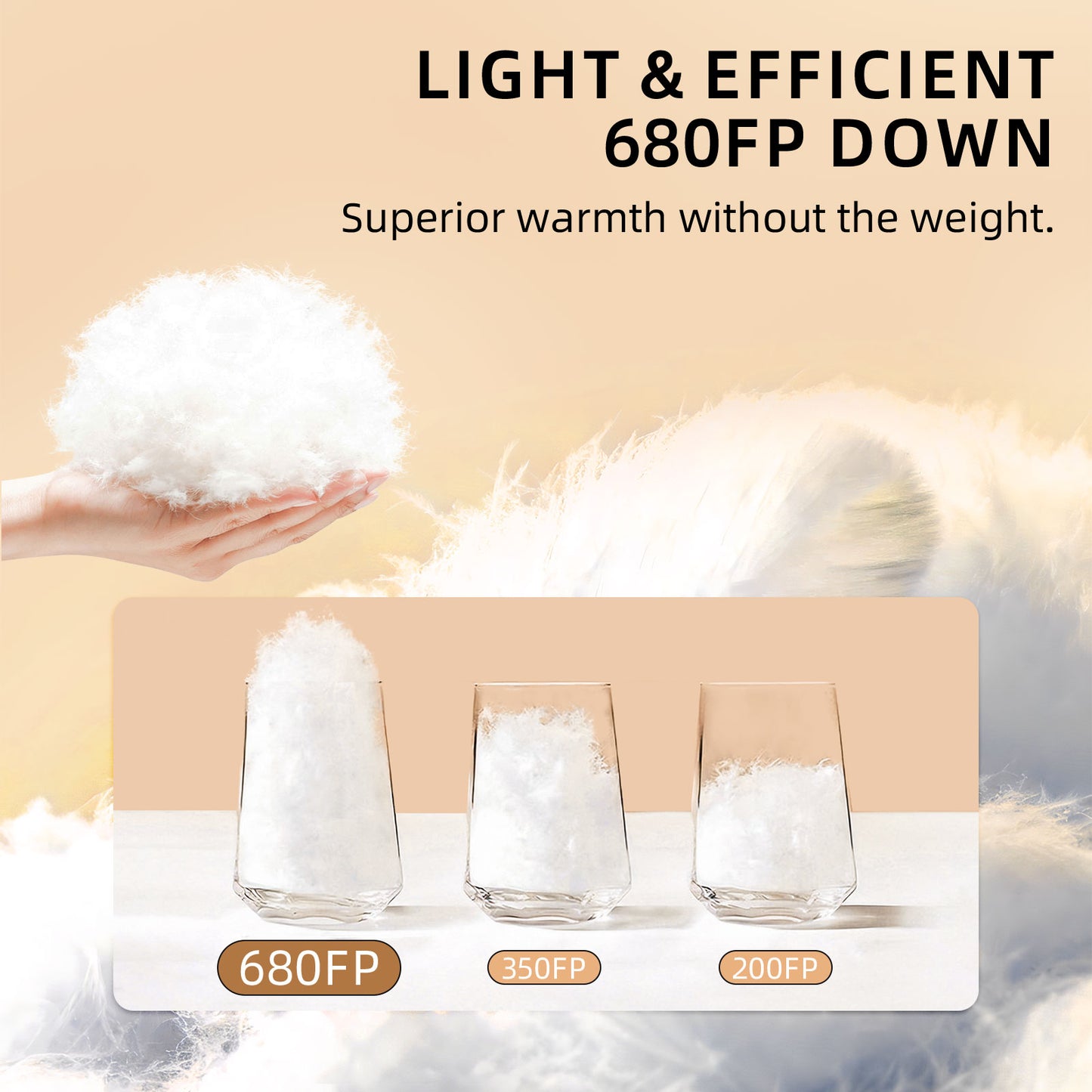 HLITMOUT Ultralight Mummy Down Sleeping Bag(Yellow and Pink)