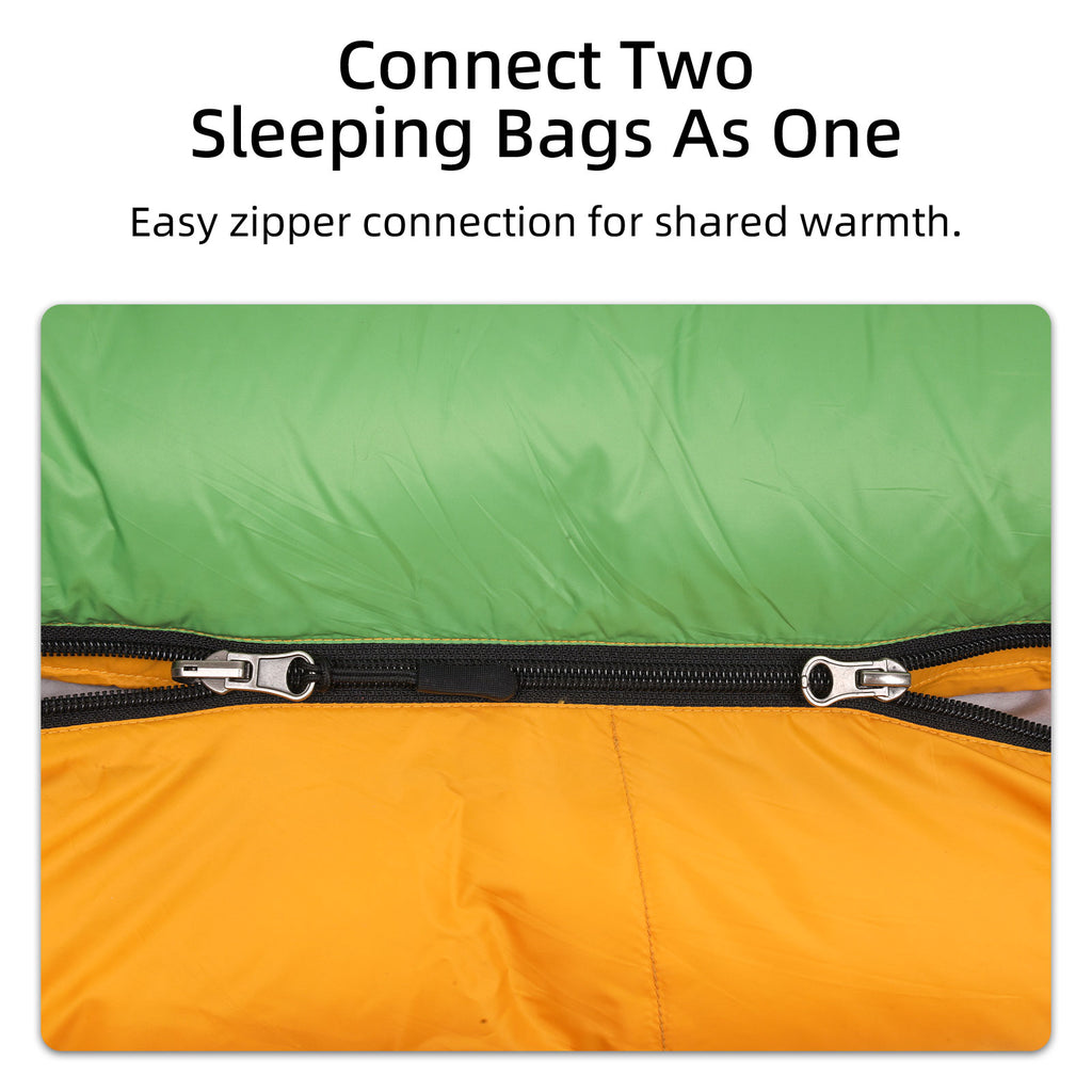 HLITMOUT Down Sleeping Bag for 4 Season, Cold Weather Sleeping Bag 800g Filling down