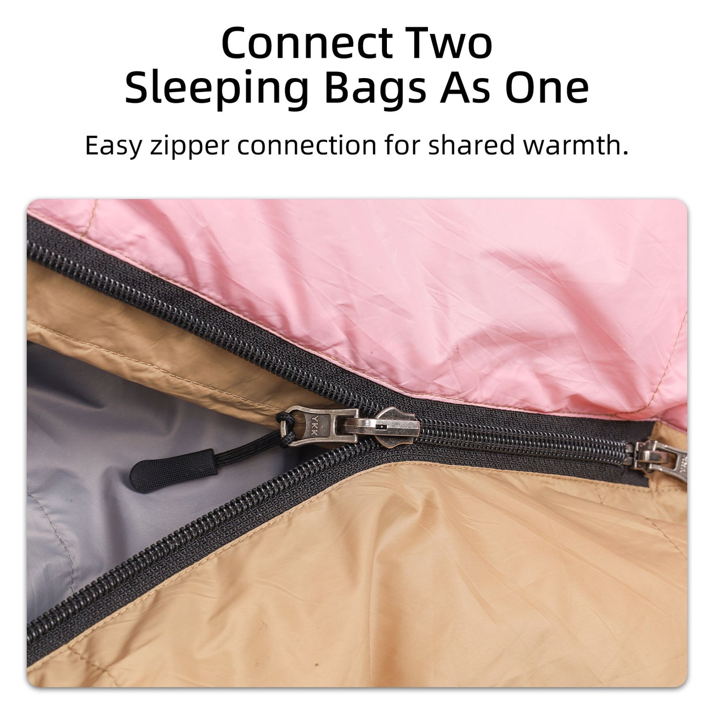 HLITMOUT Ultralight Mummy Down Sleeping Bag(Yellow and Pink)