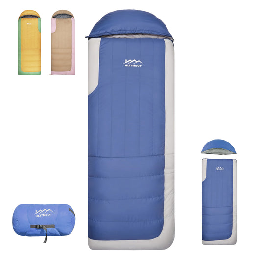HLITMOUT Rectangular Down Sleeping Bag (Blue)