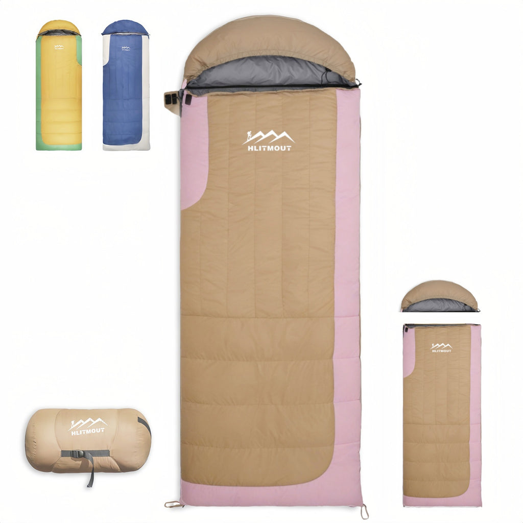 HLITMOUT Rectangular Down Sleeping Bag,Filling 500g down