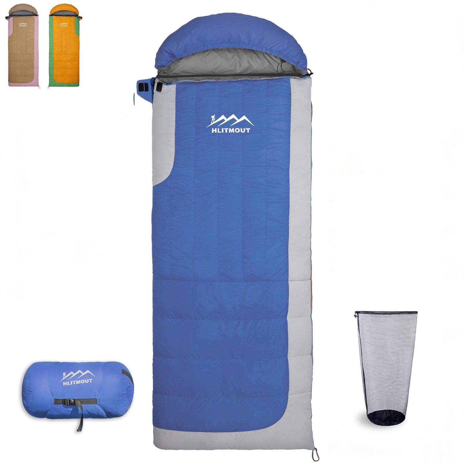 HLITMOUT Down Sleeping Bag 680FP 1000g Filling for Outdoor Camping