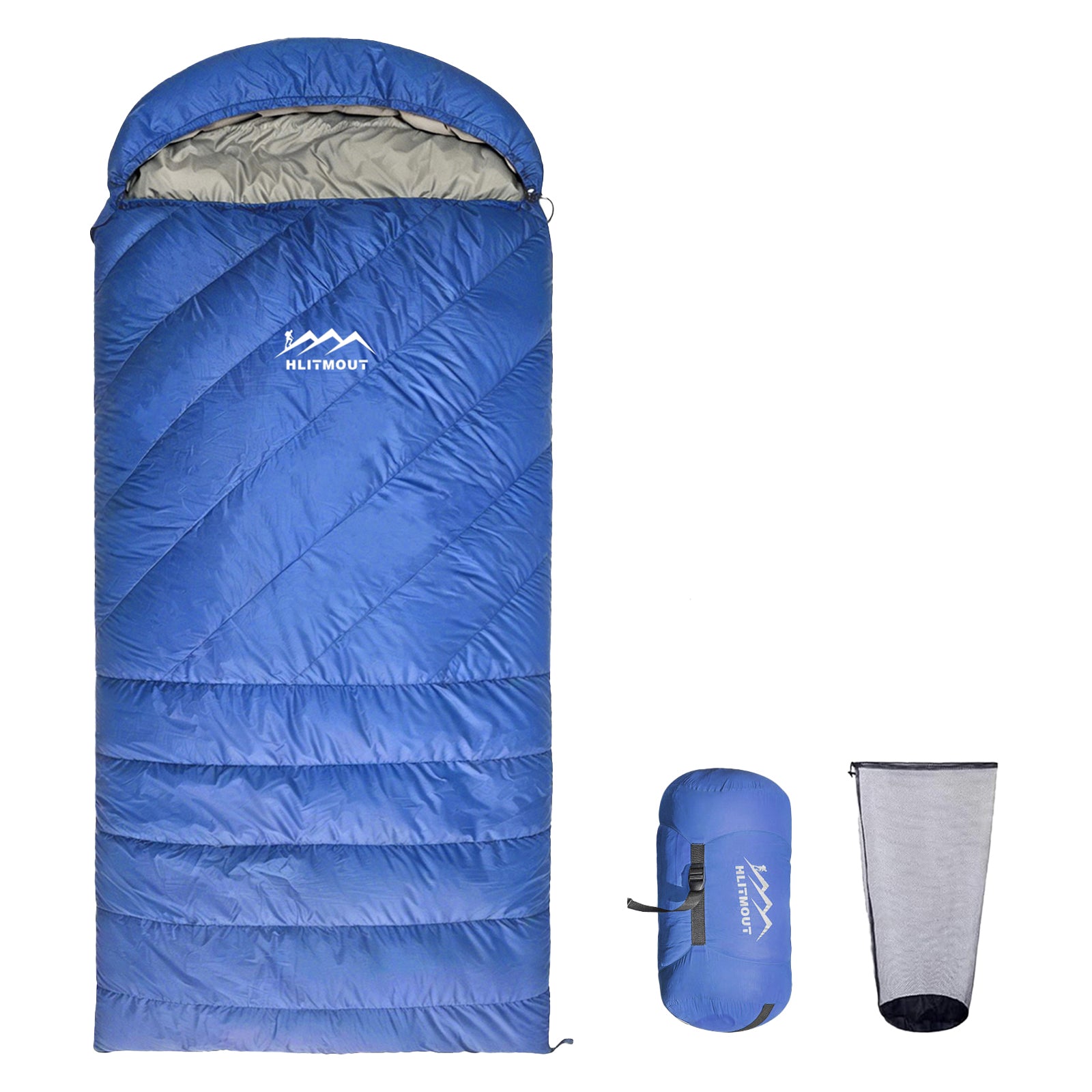HLITMOUT XXL Sleeping Bag 680FP White Duck Down 800g Fill Ultralight for Picnic Road Trip Home Use