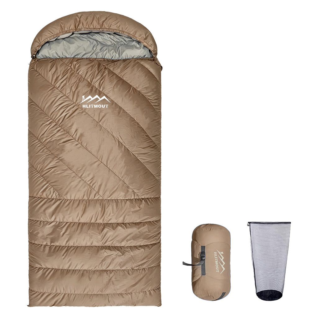 HLITMOUT XXL Down Sleeping Bag | 680FP 800g Fill 230cm×100cm Oversized Wide for Outdoor Camping
