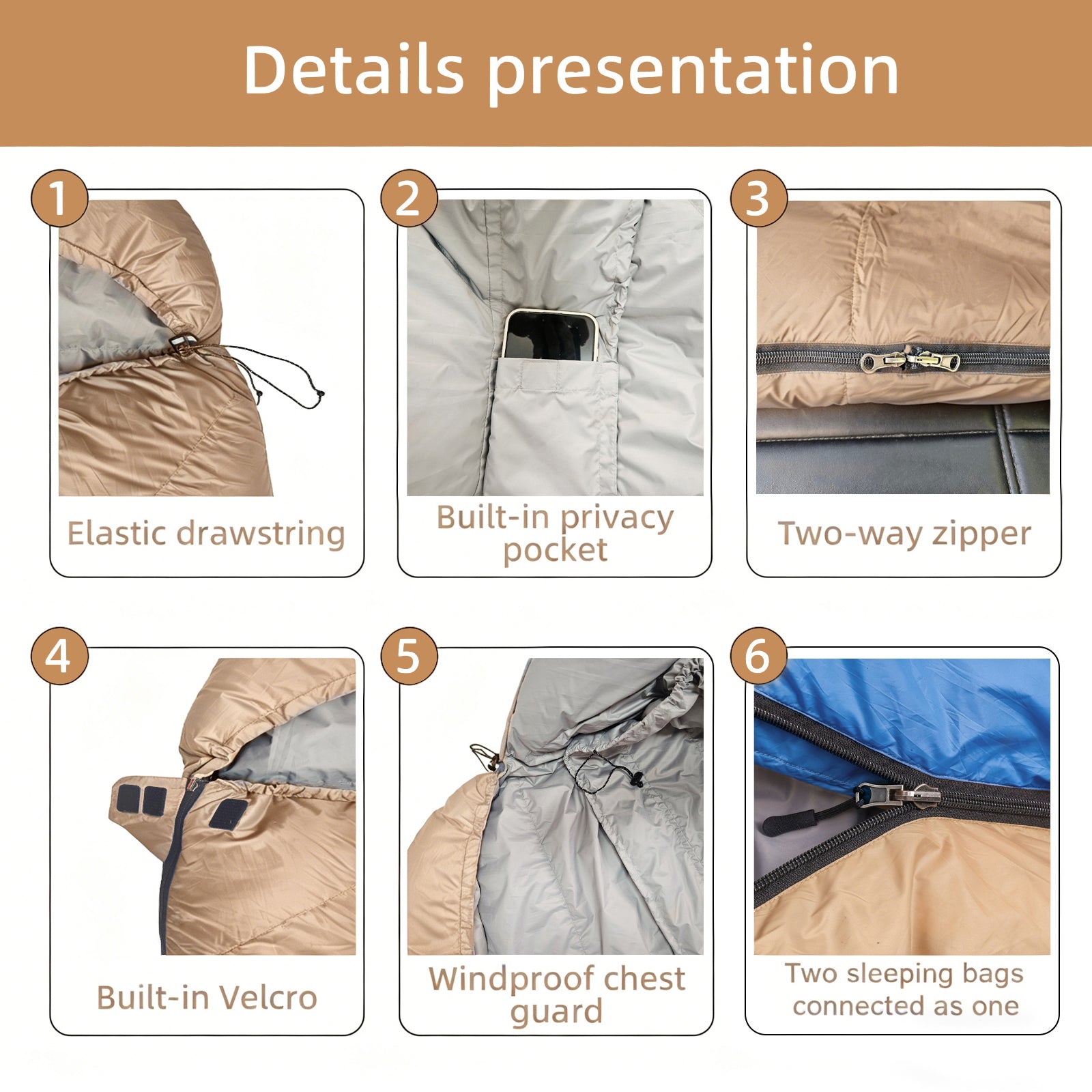 HLITMOUT XXL Down Sleeping Bag | 680FP 800g Fill 230cm×100cm Oversized Wide for Outdoor Camping