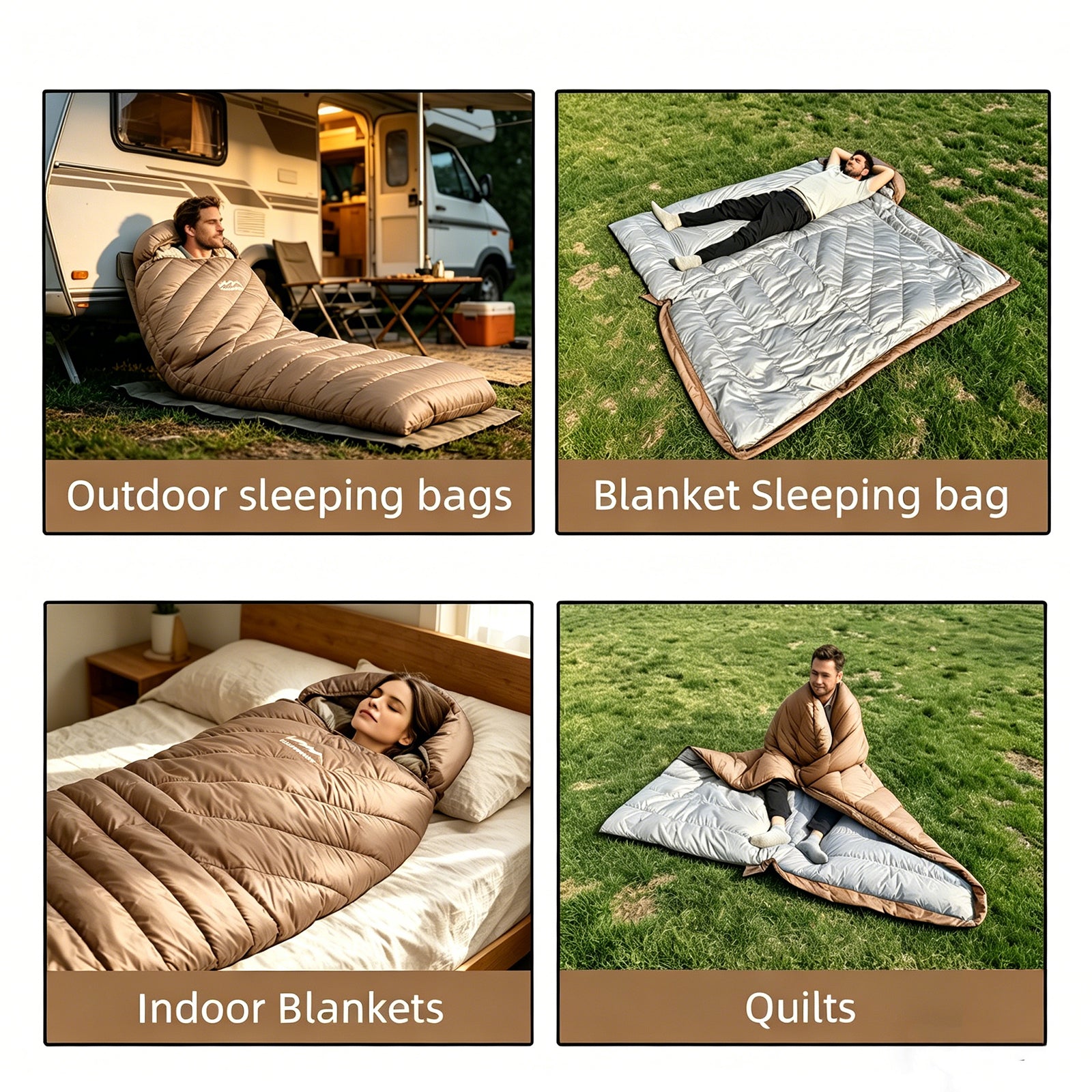 HLITMOUT XXL Down Sleeping Bag | 680FP 800g Fill 230cm×100cm Oversized Wide for Outdoor Camping